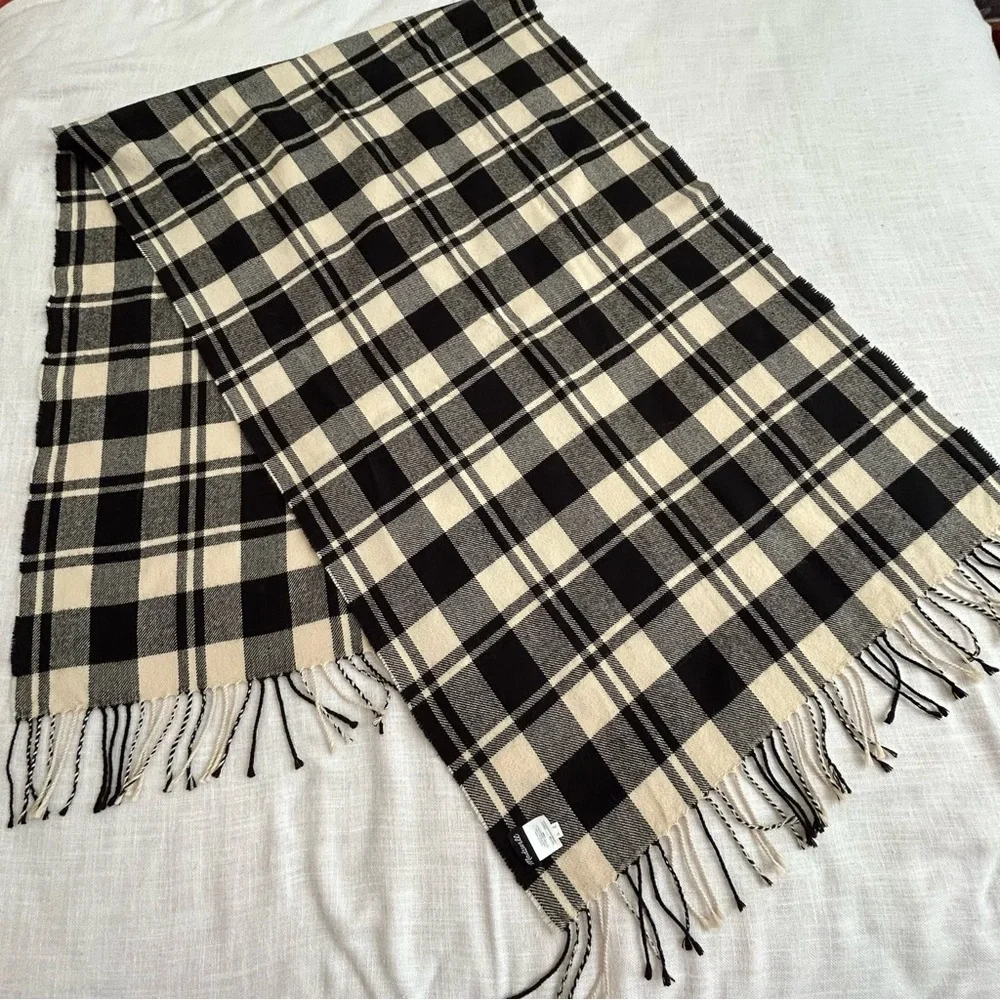 •Madewell Wool Blend Fringed Shawl Oversized Scarf 25”x78”…