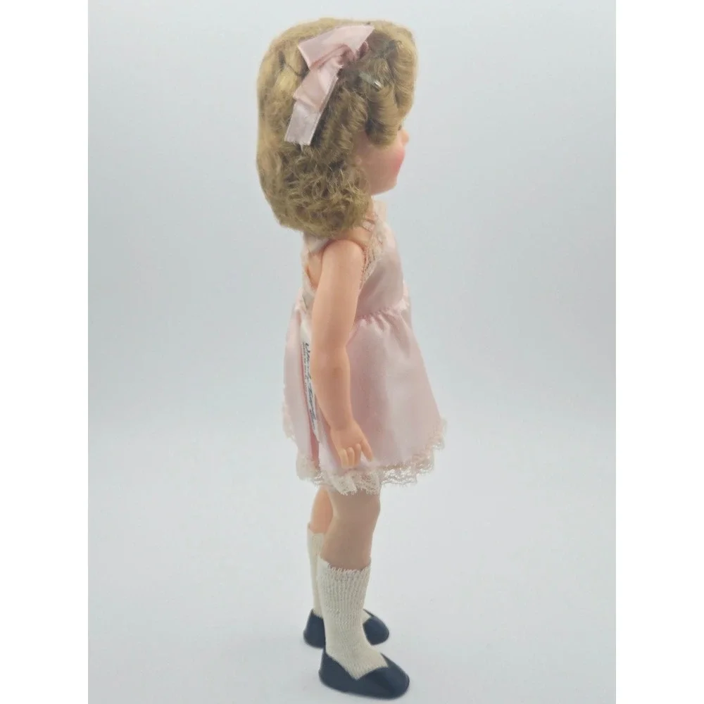 Vintage Shirley Temple Doll Ideal Toy Corp Pink Lace Dress Original Box 12in