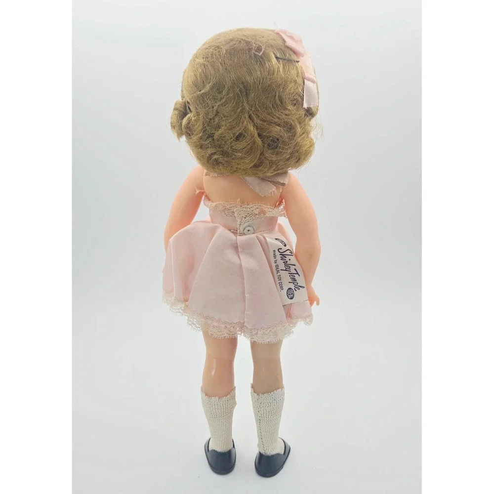 Vintage Shirley Temple Doll Ideal Toy Corp Pink Lace Dress Original Box 12in