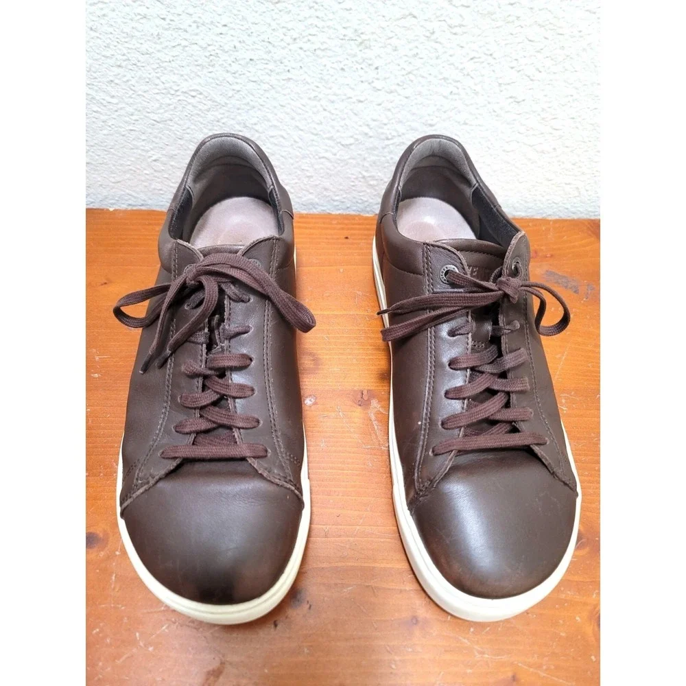 Birkenstock Bend‎ Low Leather Sneakers Mens 41 Brown Roast Lace Up Shoes