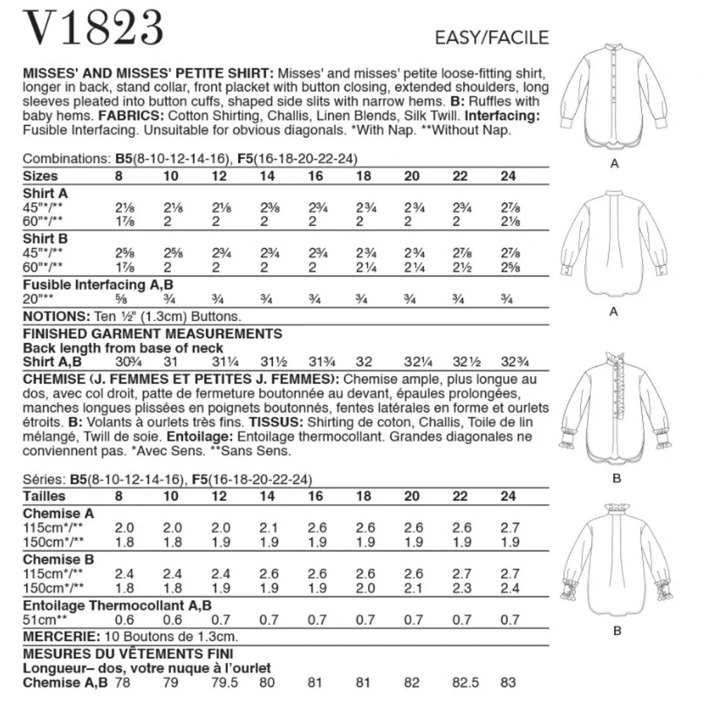 Simplicity vogue v1823