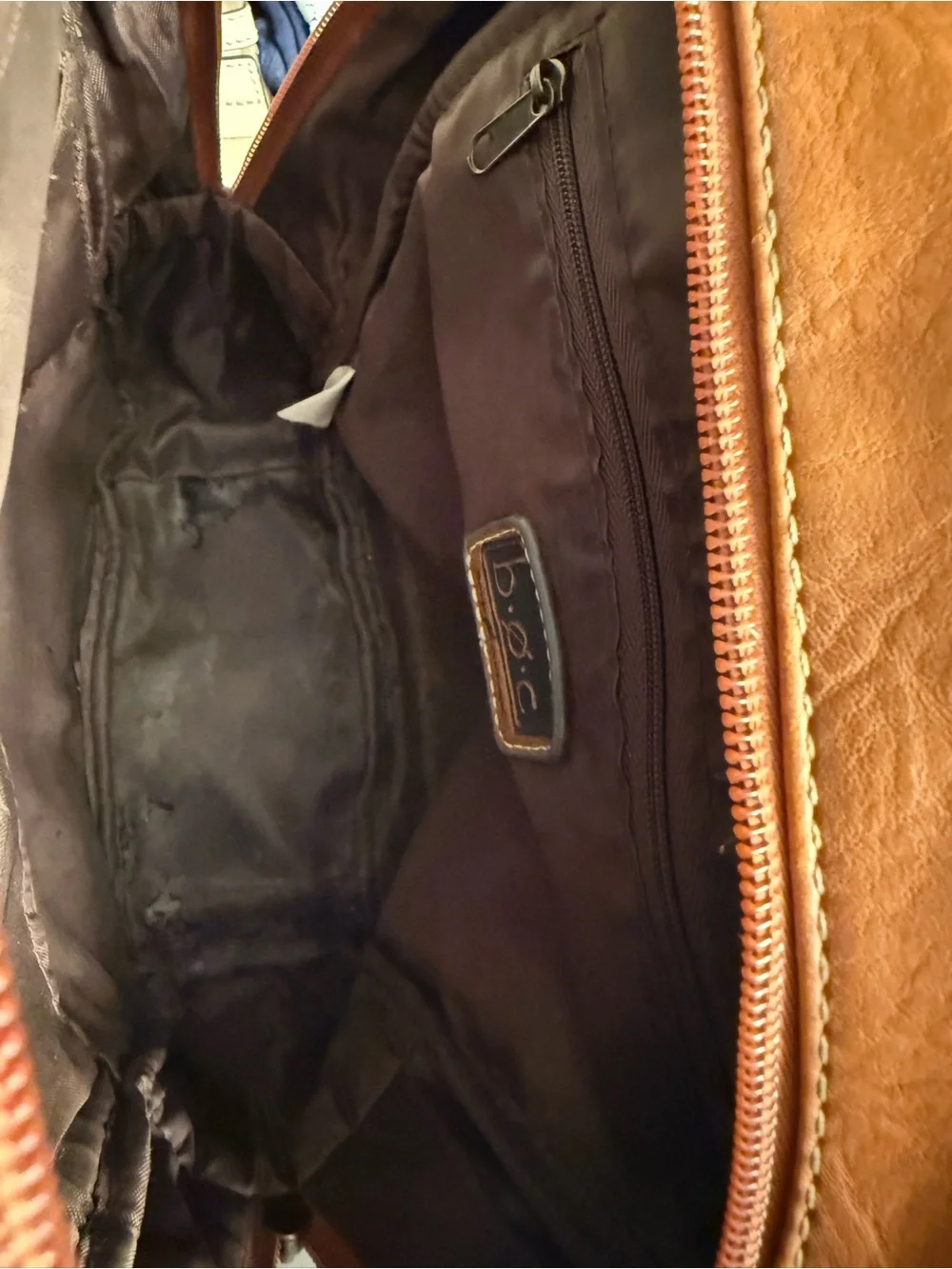 boc Chestnut Brown Faux Leather Mini Backpack