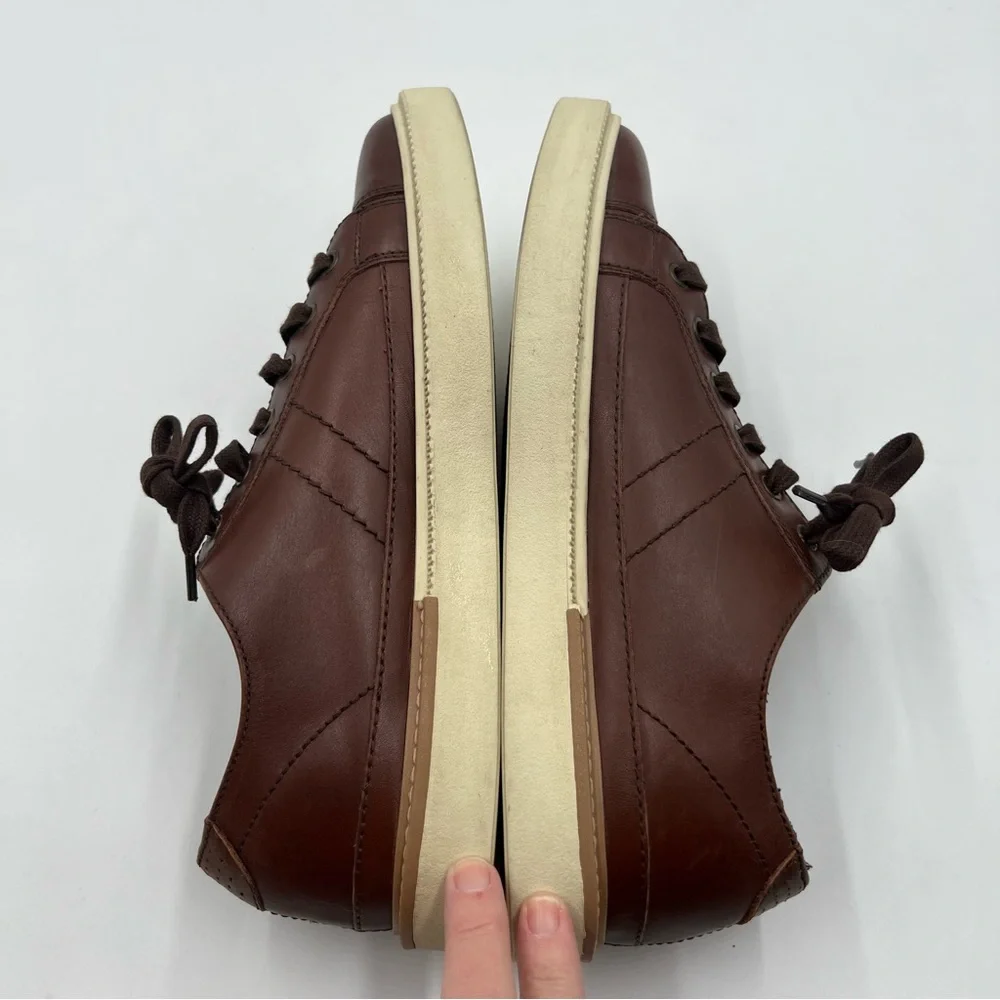Lucky Brand FIR Mens Brown Leather Cap Toe Low Top Sneakers‎ 10.5M 115-21848