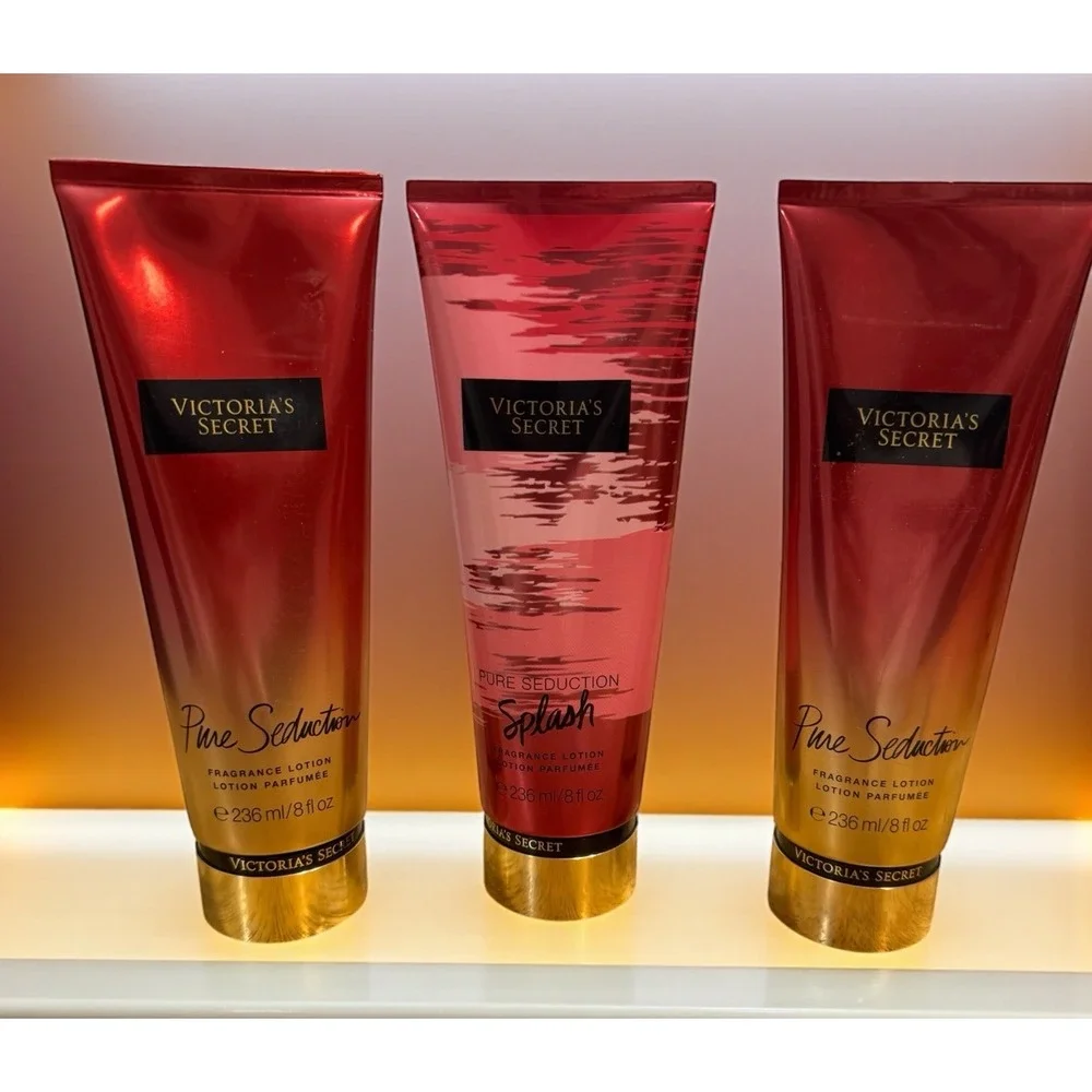 Lot of‎ 3 🔥Victoria's Secret 🤑Pure Seduction & Splash Fragrance Lotion 8oz New