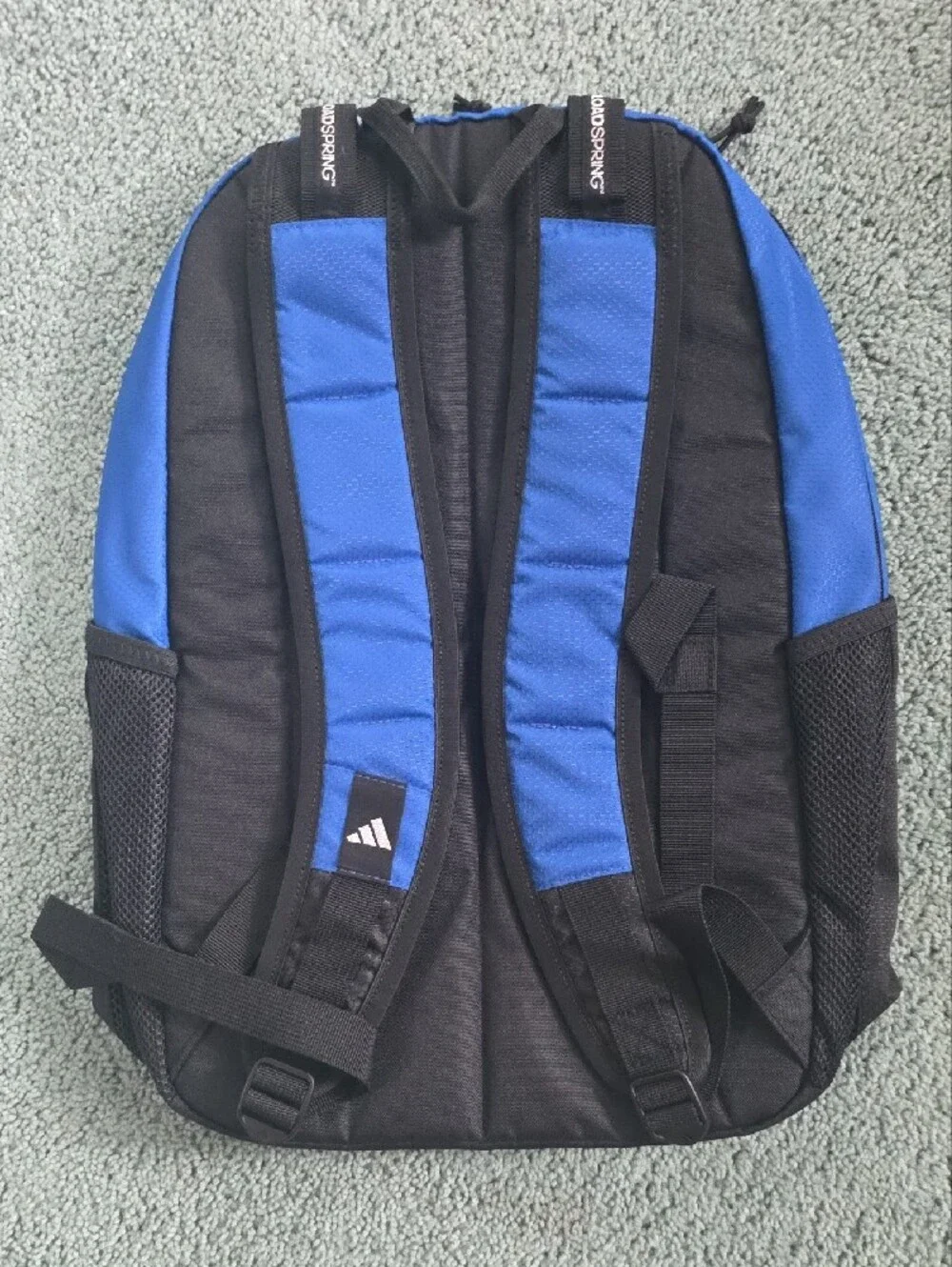 adidas Blue and Black Excel 7 Backpack, NWT, With Loadspring Shoulder Straps.
