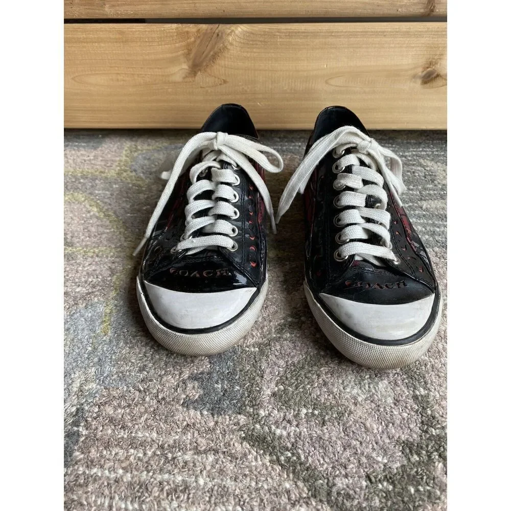 Coach coach plaid shoes size