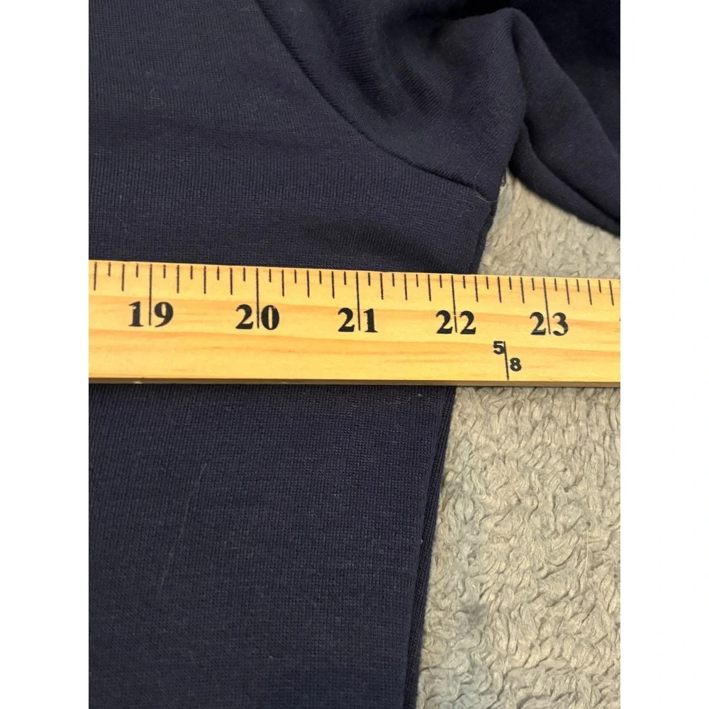 Adidas Mens Navy Blue 3-Stripe Crewneck Sweatshirt Recycled Polyester Size M