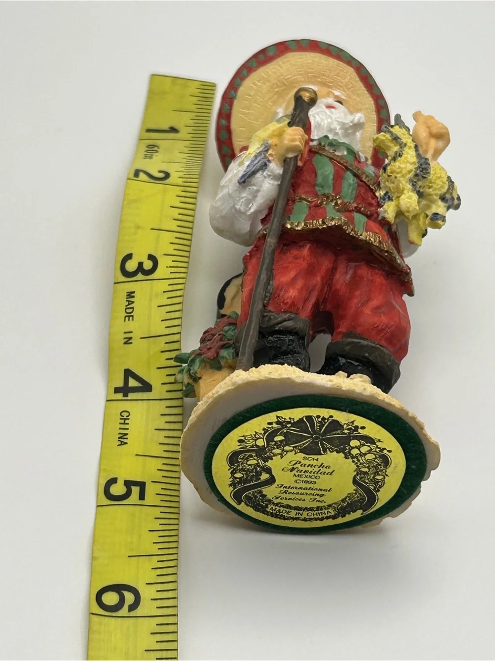 1993 Pancho Navidad Mexico Santa Figurine SC14 International Collection Box