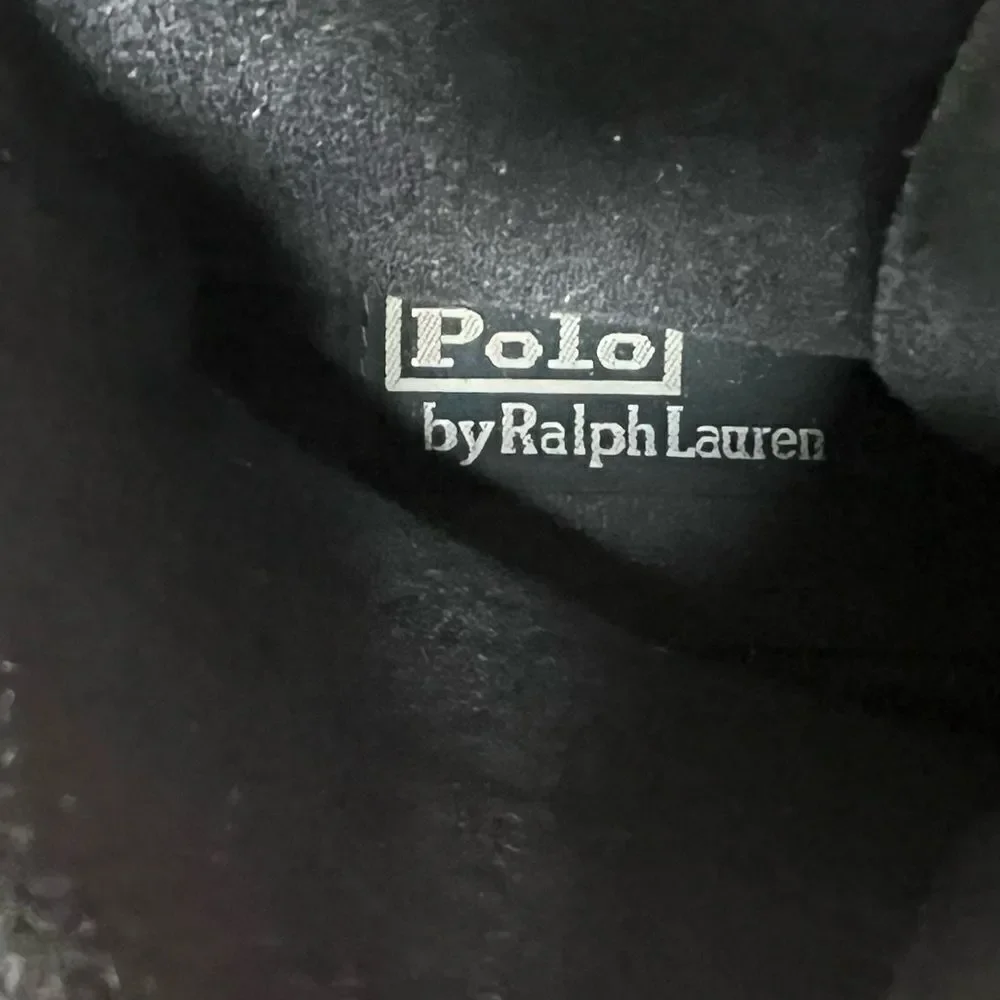 Polo Ralph Lauren Mens Ranger Boot combat bikercore leather black Radbourne 7.