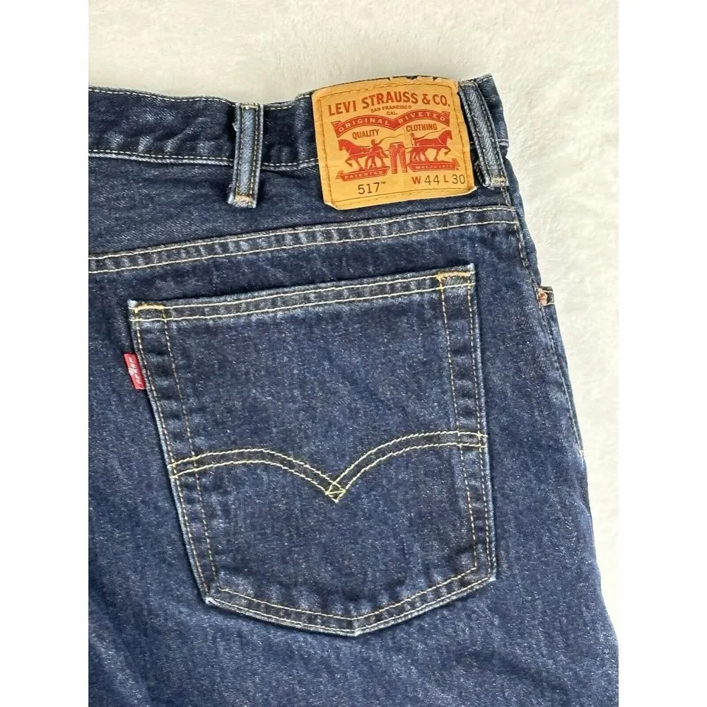 Levi's 517‎ Jeans Mens Blue Straight Leg Jeans Size 44x30 (43x31 Measured)