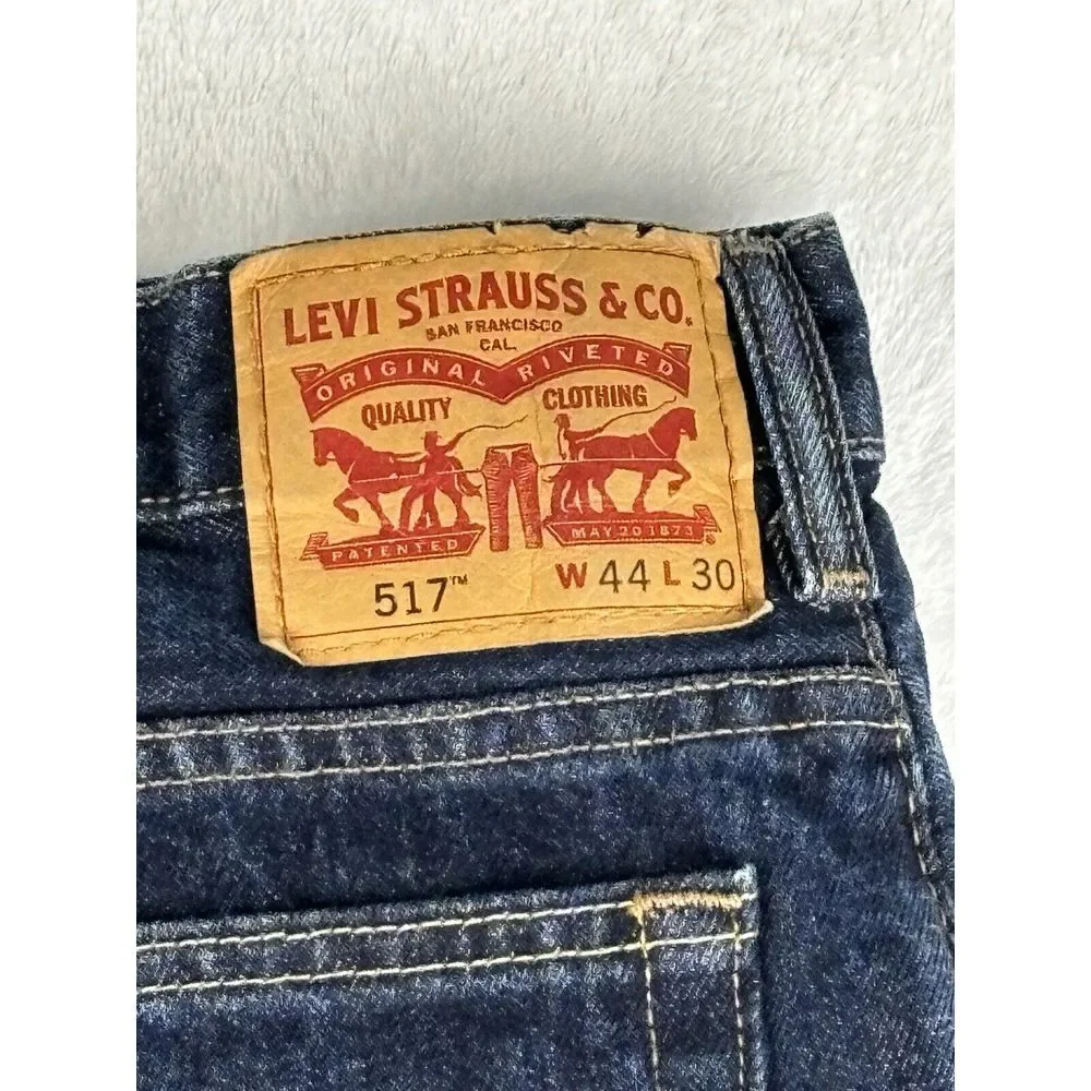 Levi's 517‎ Jeans Mens Blue Straight Leg Jeans Size 44x30 (43x31 Measured)