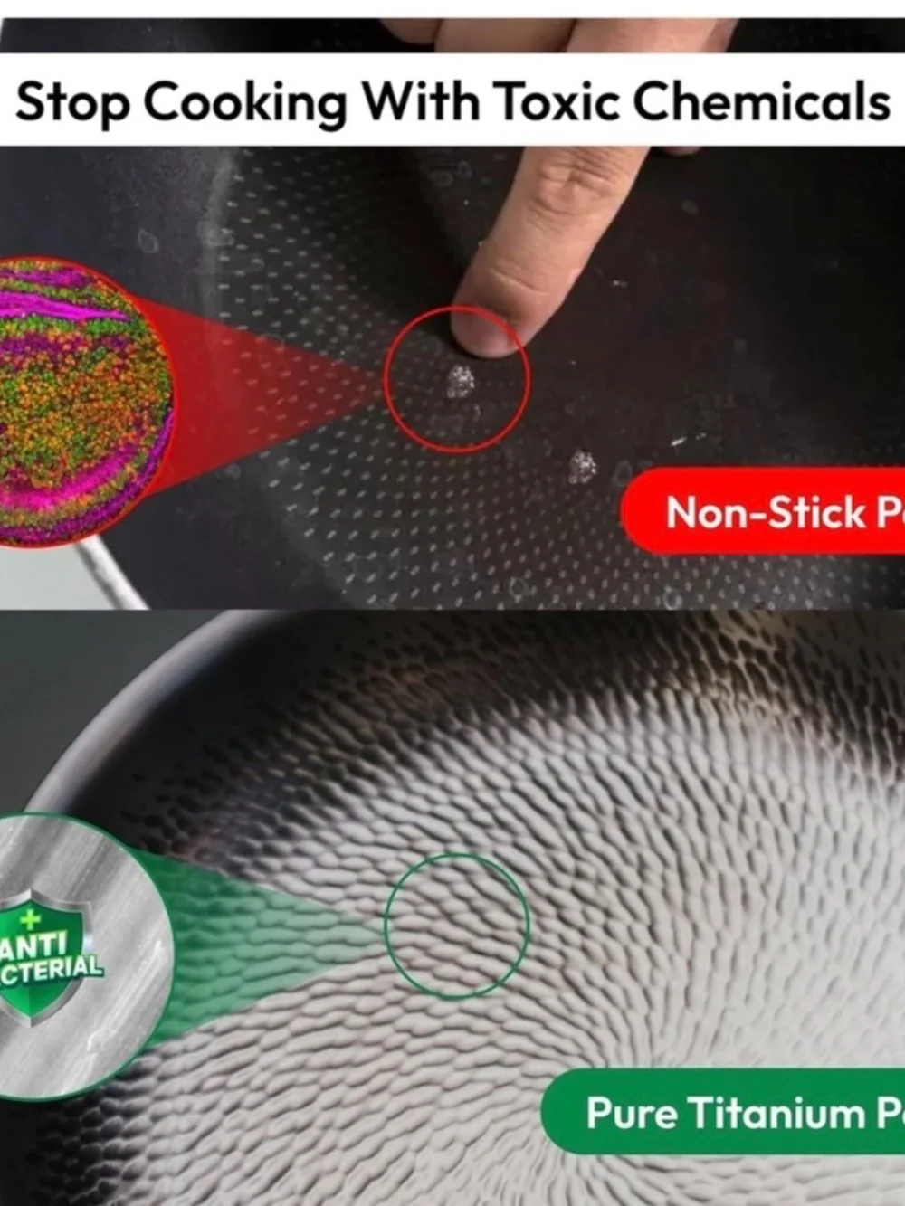 Plateful titanium frying