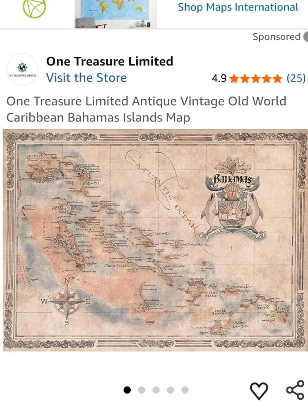 Vintage Style World Map Poster - Neutral Tones