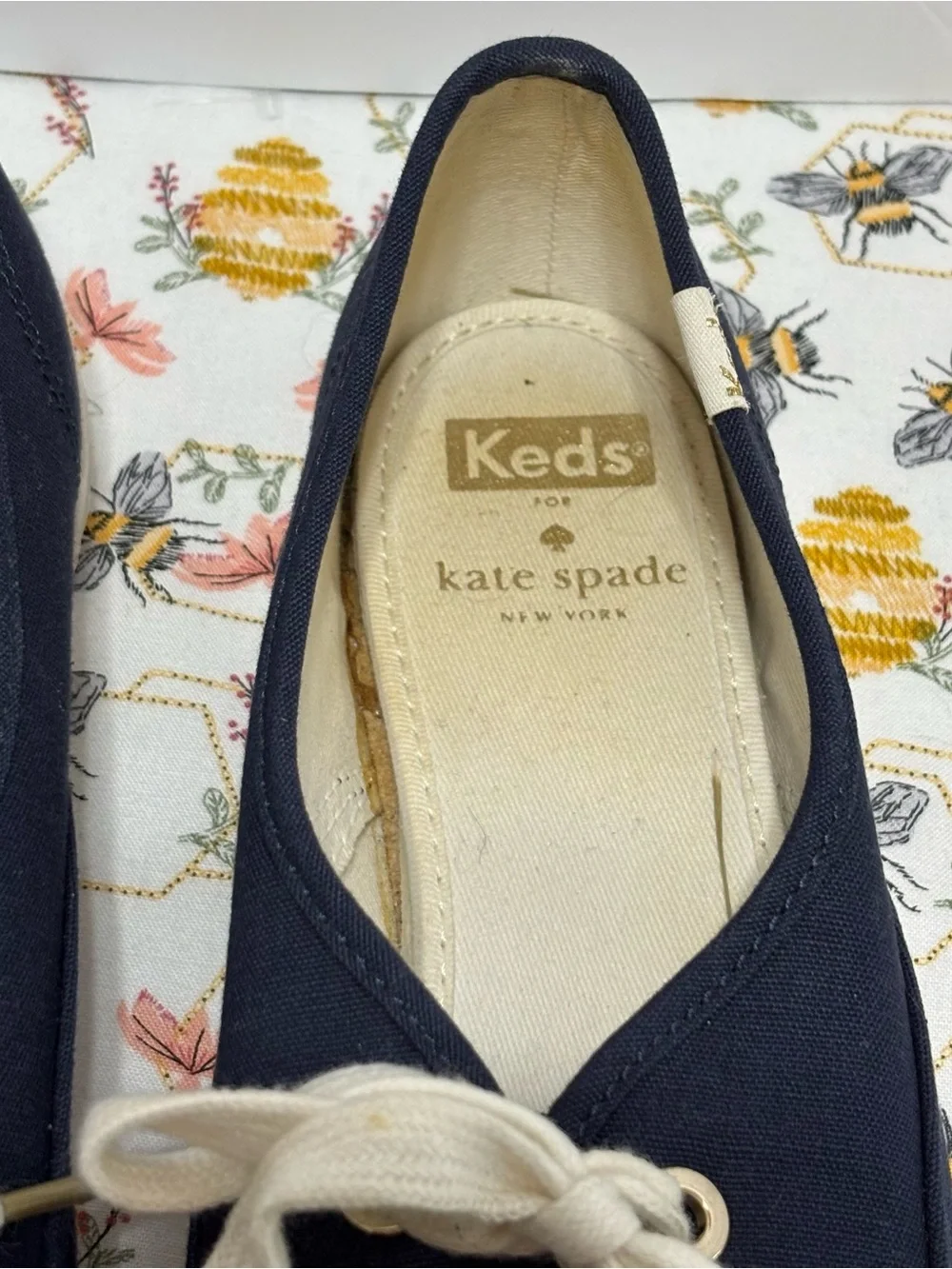 kate spade navy canvas