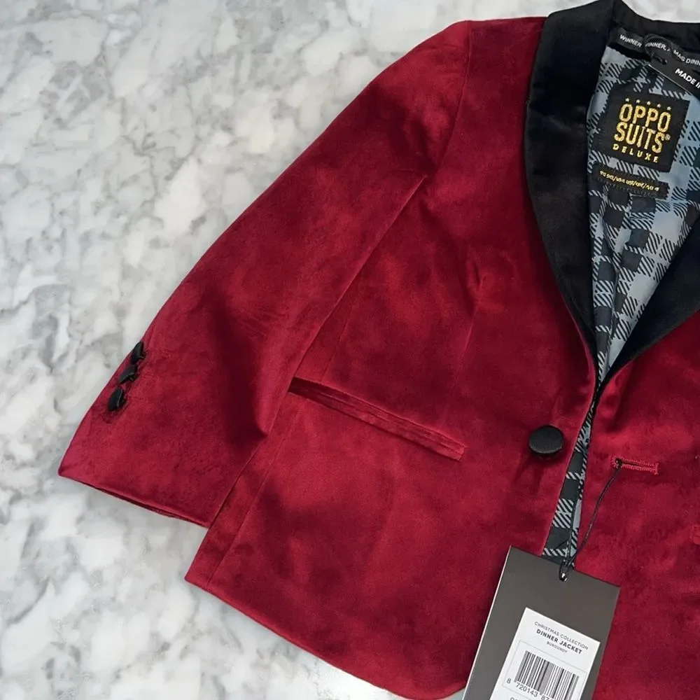 OppoSuits burgundy black