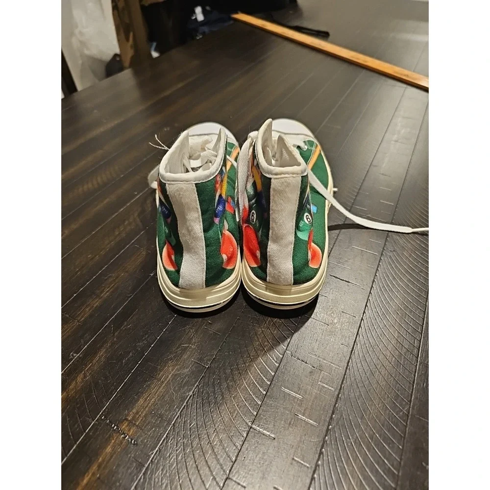 Groove Bags & Custom Kicks Green High Top Sneakers Billiard Pool Shoes‎ Sz 9