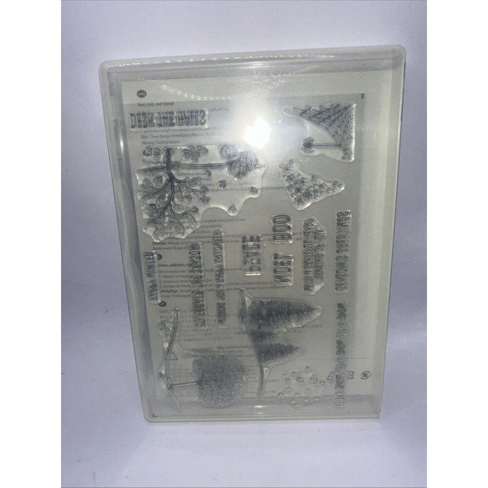 Stampin Up Happy Scenes Holidays Christmas Halloween Rubber Stamps Set 139821