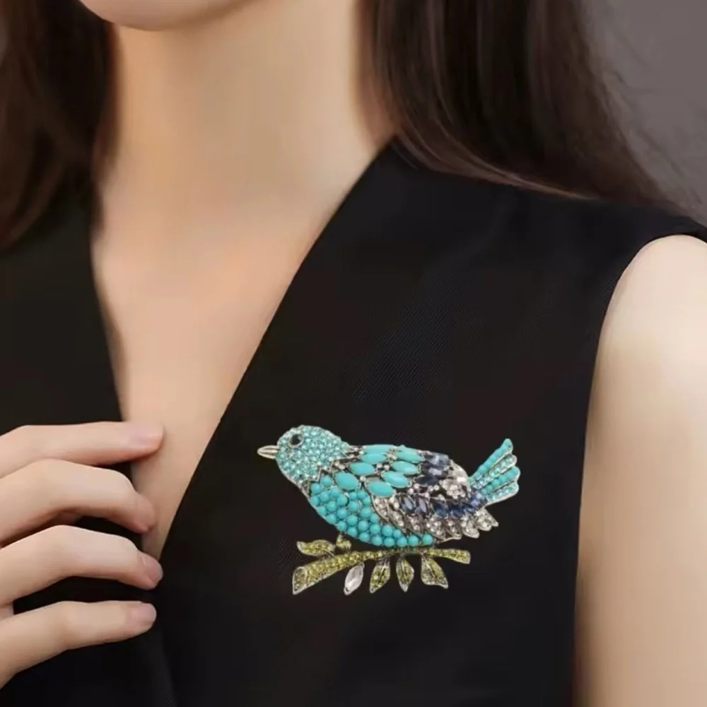Blue Bird Elegant Turquoise Brooch