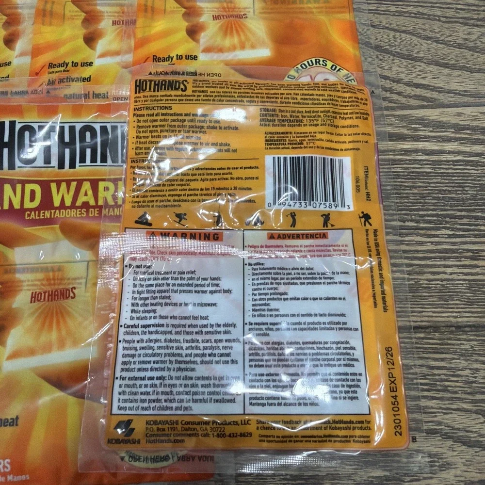 HotHands product lot
