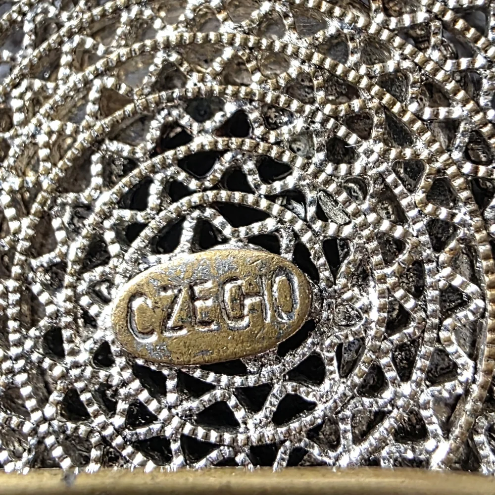 Vintage Chechoslovakia Filigree brooch