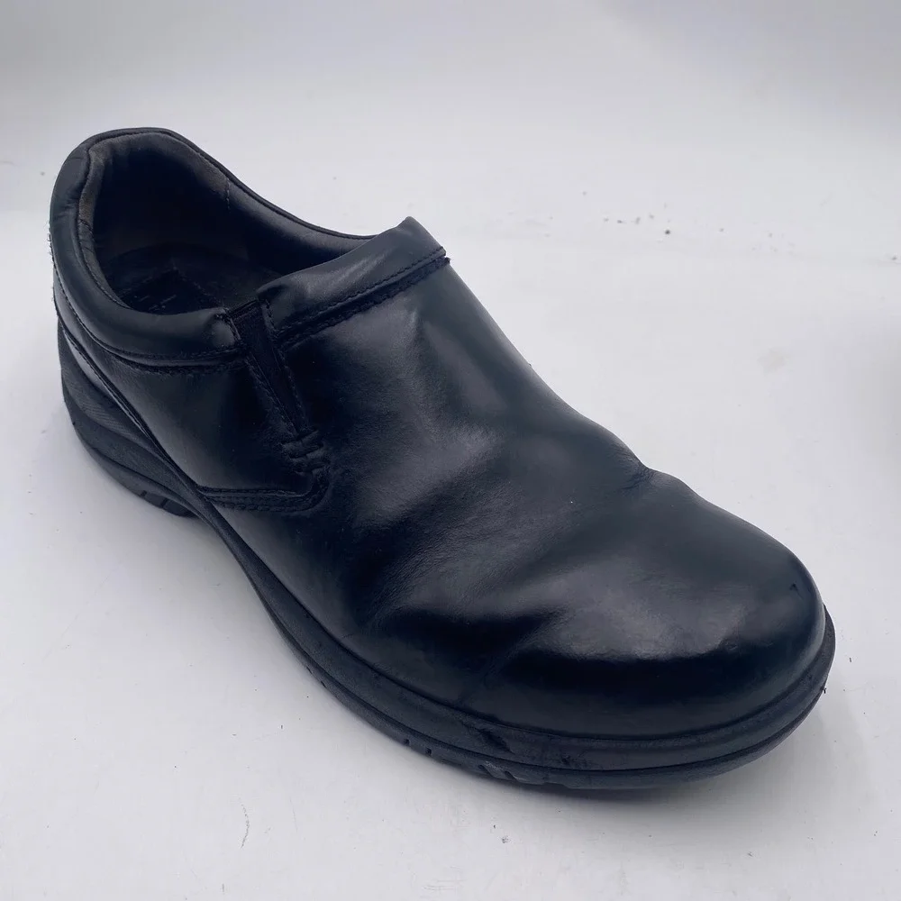 Dansko Wayne Slip On Loafers Men 45 Black Leather Comfort Work Shoe Professional