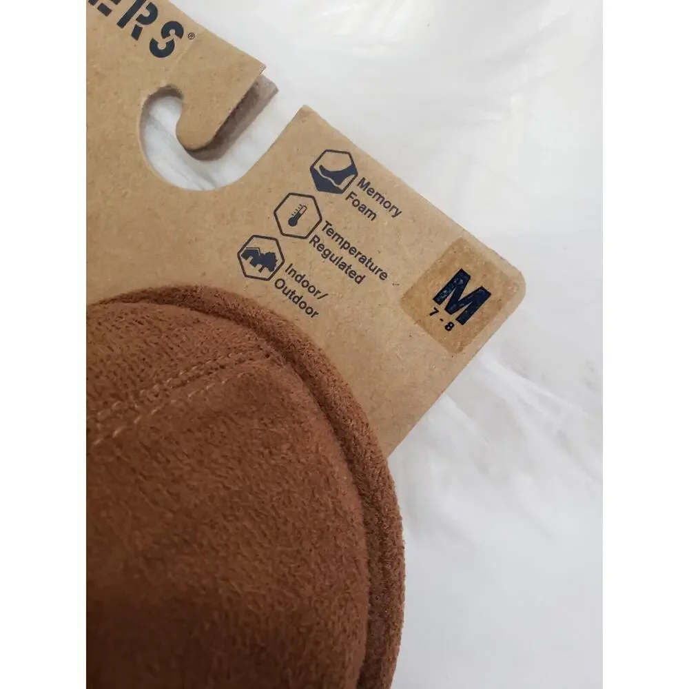 NEW DOCKERS MEN'S‎ SUEDE SLIPP ON BROWN SLIPPERS MEDIUM 7/8 HOUSE SHOE