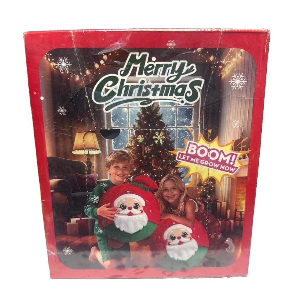 CHRISTMAS Inflatable PLUSH Toy Ball With Pump FOR AGES 3+ 19.7