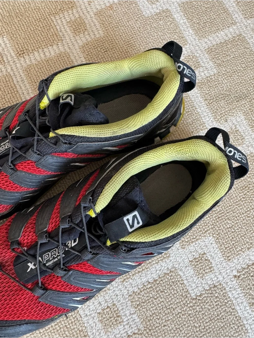 Salomon XA Pro 3D Trail Running Shoes Red Black Hiking Sneakers 11