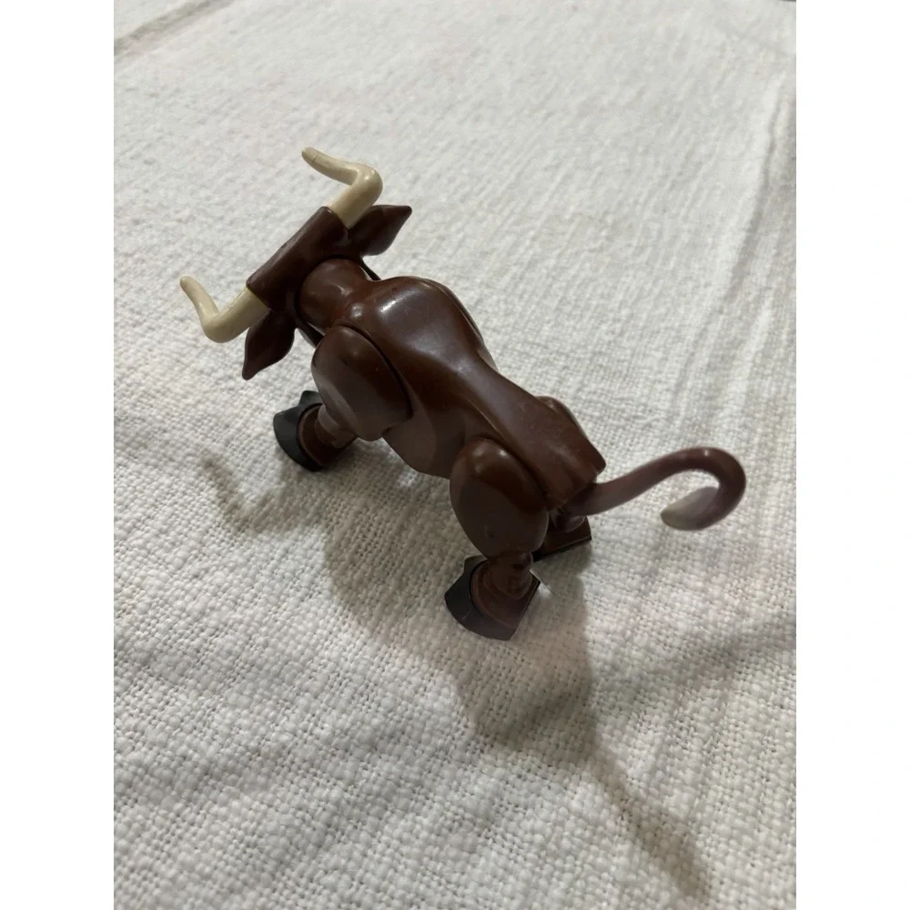 Fisher Price Husky Helpers Longhorn Steer Cow Bull Farm Animal‎ Figure VTG 1980
