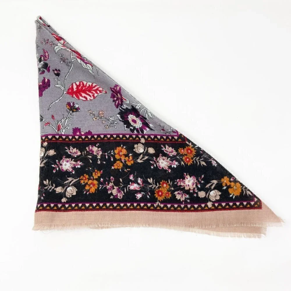 VINTAGE CHALLIS by Berkshire | Floral Black Tan Gray 29