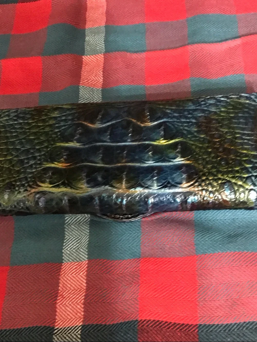 Brahmin croc embossed