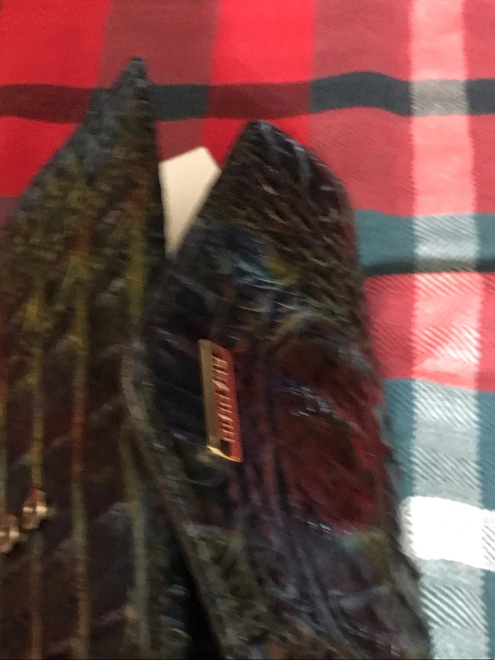 Brahmin croc embossed