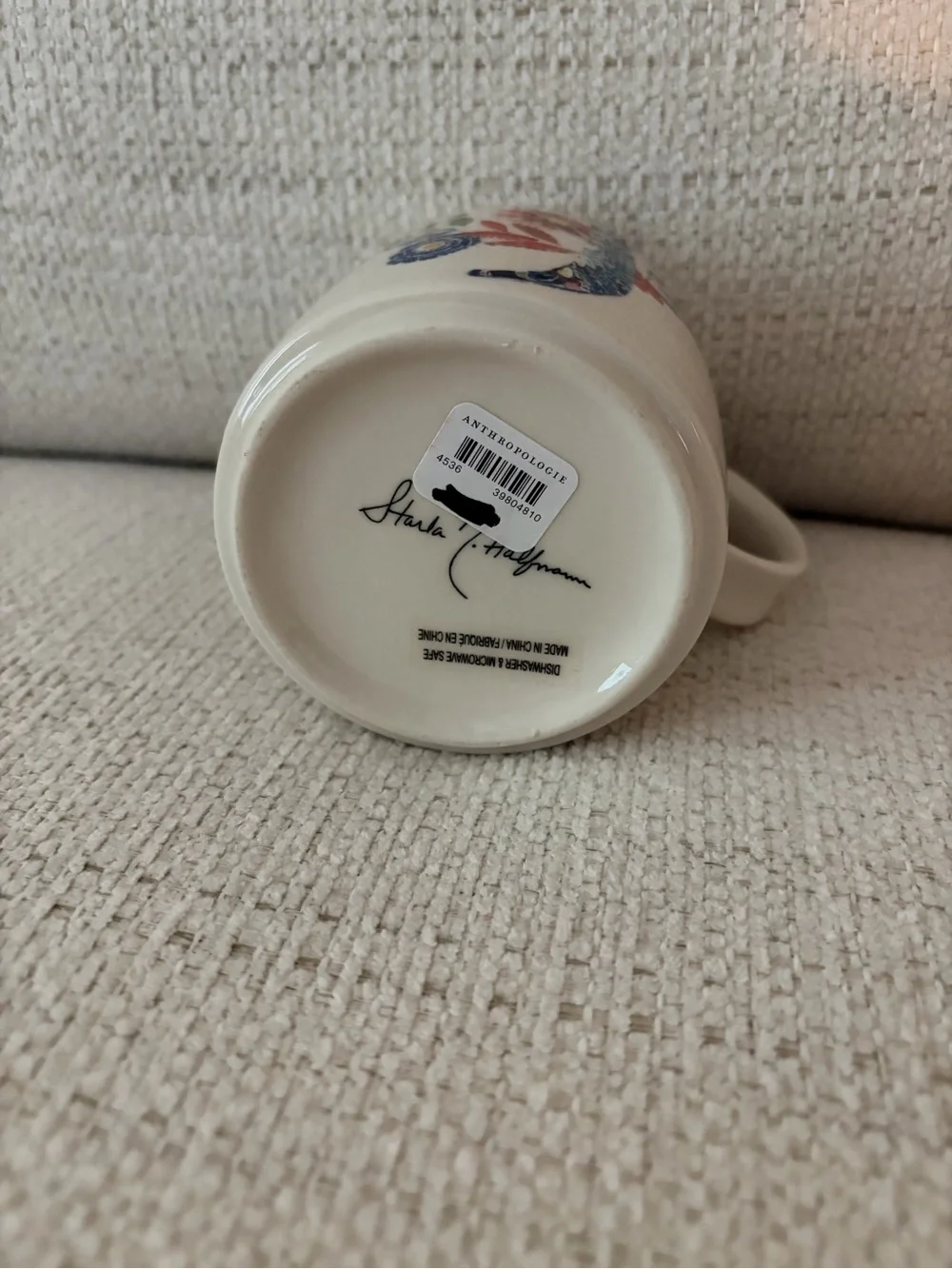 Anthropologie ceramic mug