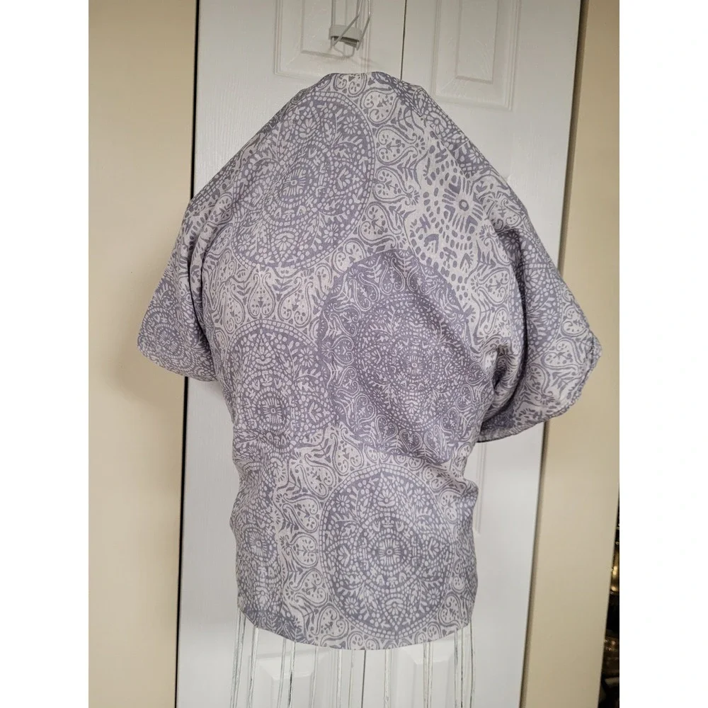 Contigo Fairtrade Organic Cotton Infinity Scarf Lavender Mandala Block Print