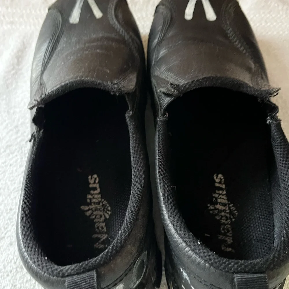 Nautilus Imperfection Black Leather Steel Toe Shoes Sz 10