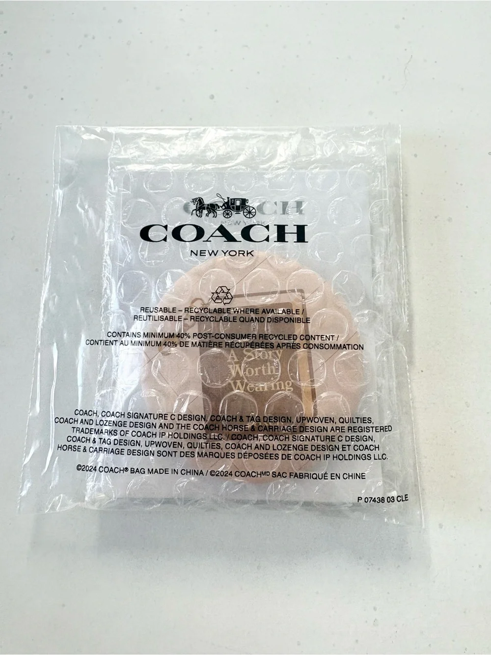 COACH “A STORY WORTH WEARING” Brooch Pin NIP
