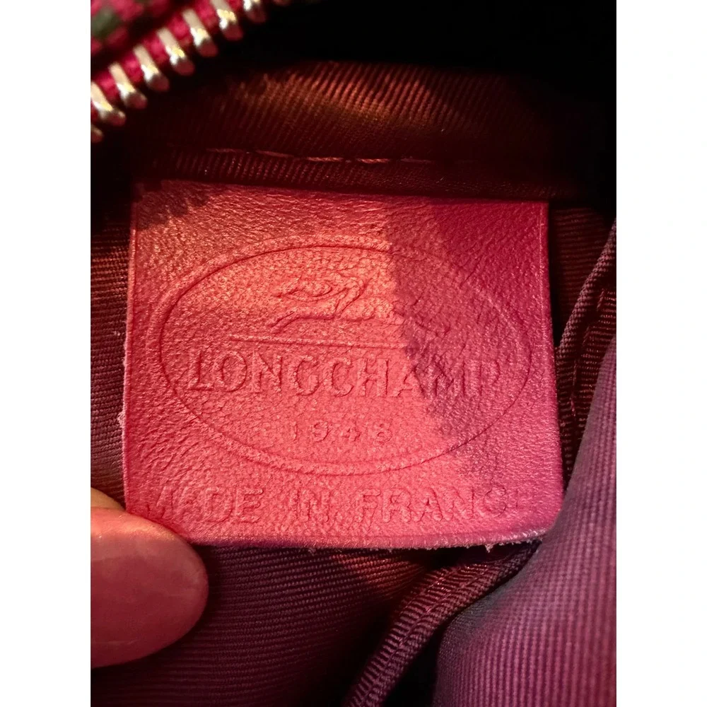 Longchamp Pink Monogram Canvas and Leather Bowler Satchel Bag – Vintage Y2K