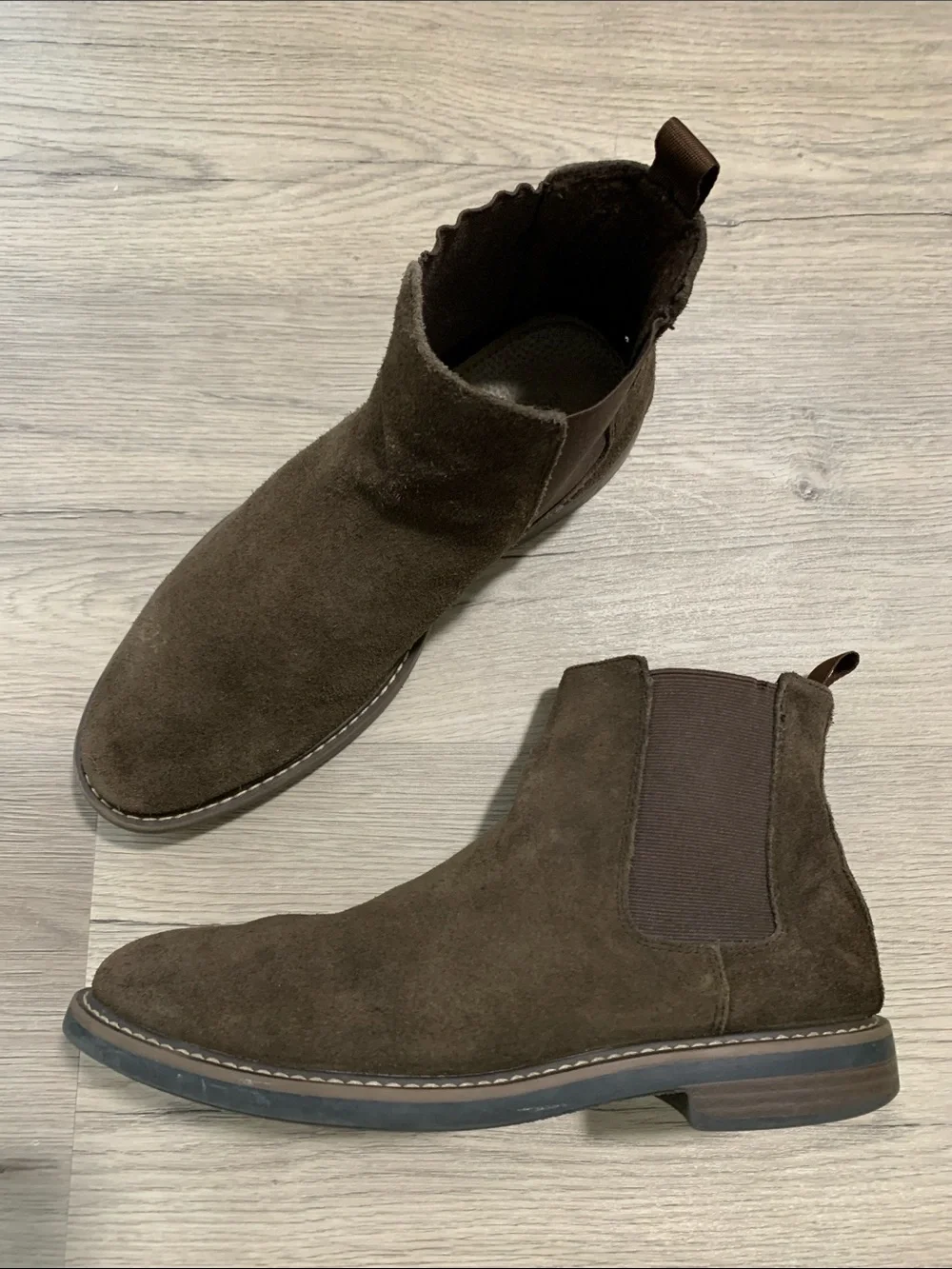 Banana Republic Men's Dark Brown Suede Chukka Chelsea Boots 10.5