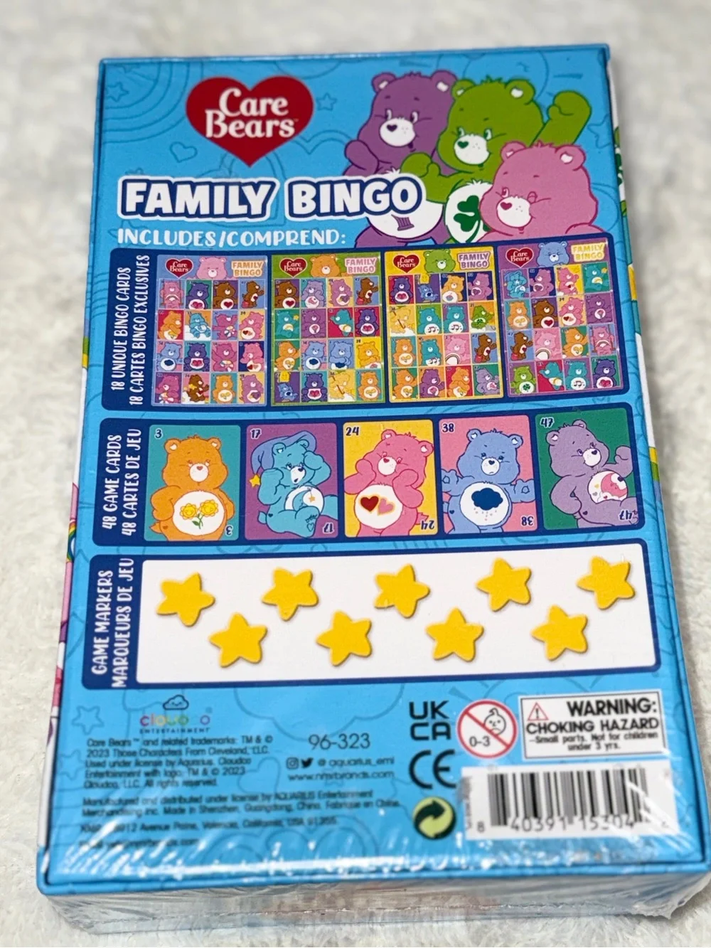 Care Bears Blue Family Bingo Game with Multicolor Bears
