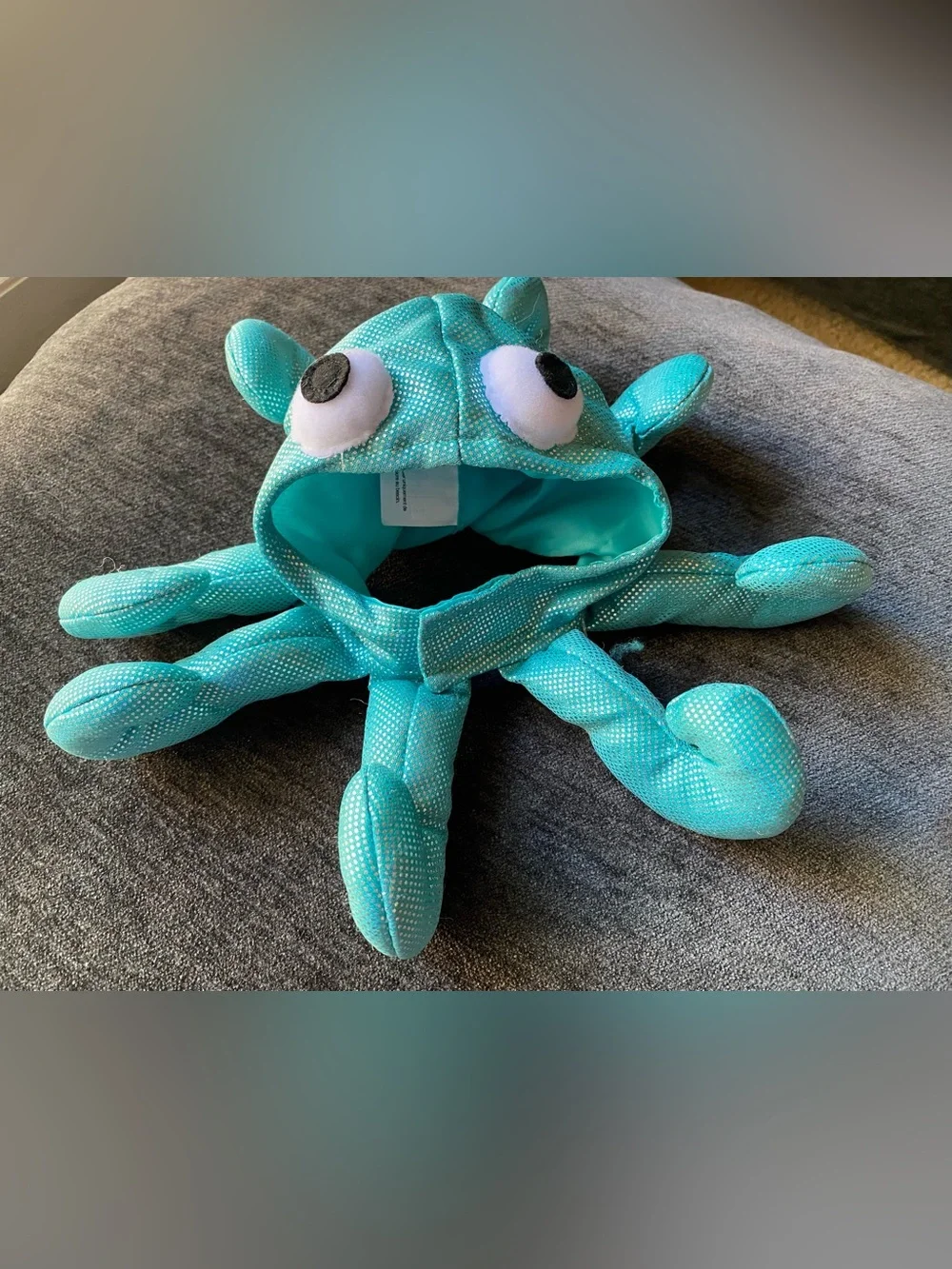 Teal Octopus Dog Costume hat