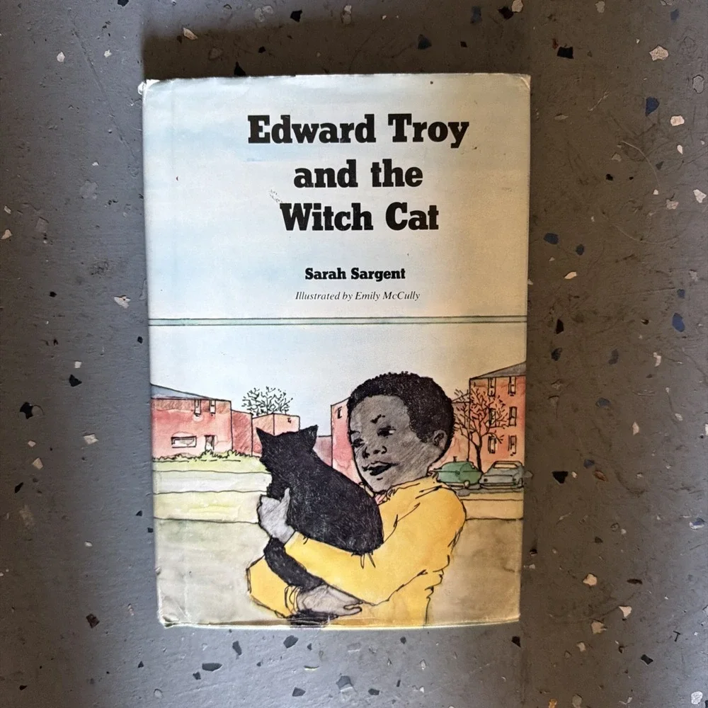 Edward Troy And The Witch Cat by Sarah Sargent 1978 Vintage HCDJ Signed 1st Ed