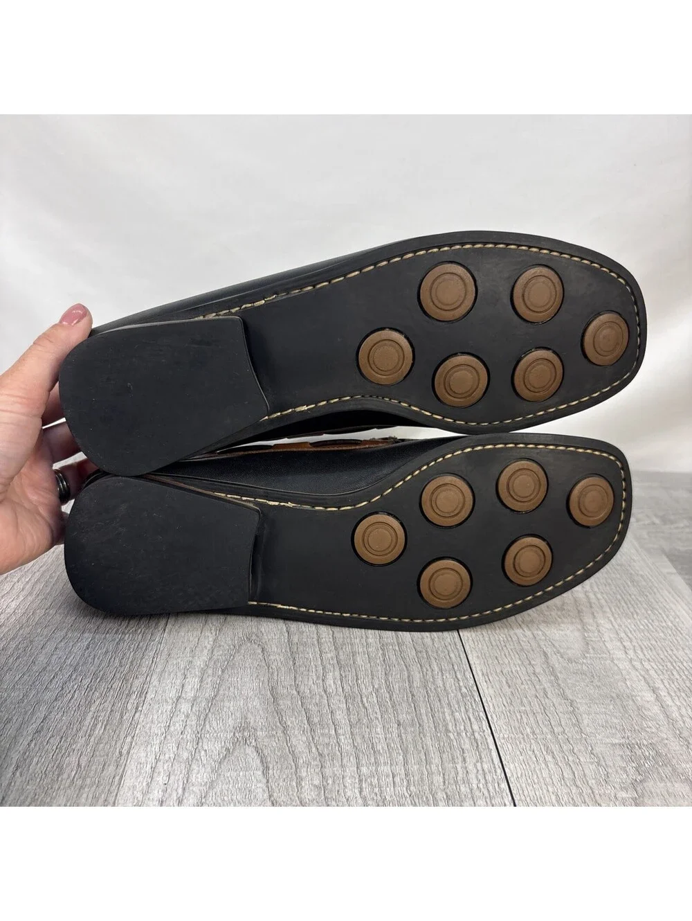 RZ Design Robert Zur Leather Loafer Boat Shoes Black Brown 10.5M