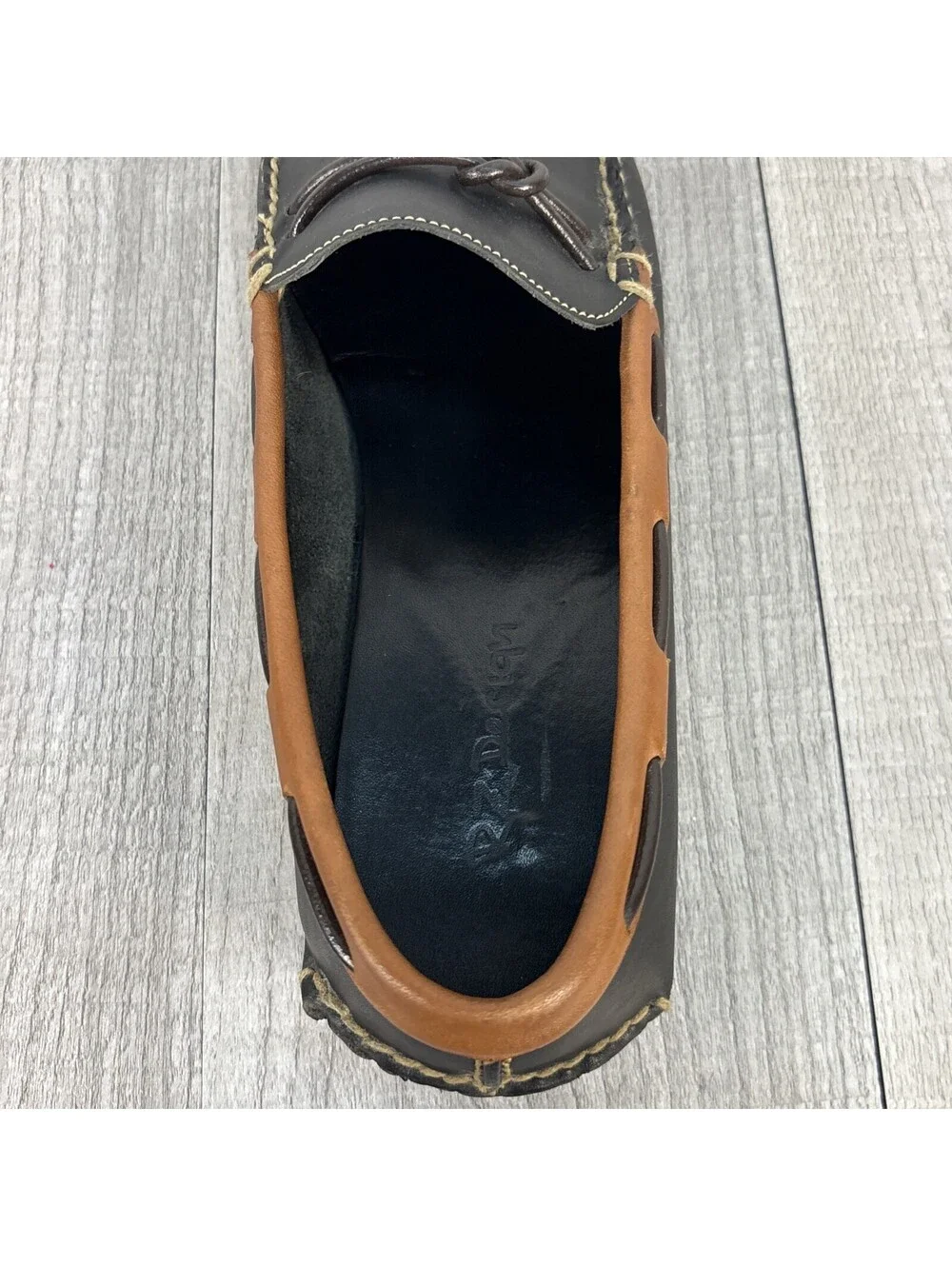 RZ Design Robert Zur Leather Loafer Boat Shoes Black Brown 10.5M