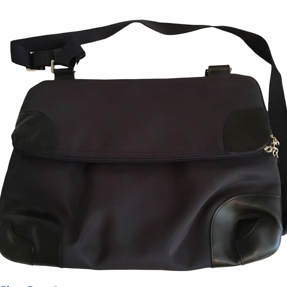 Maxx New York Navy Nylon Satchel NWT