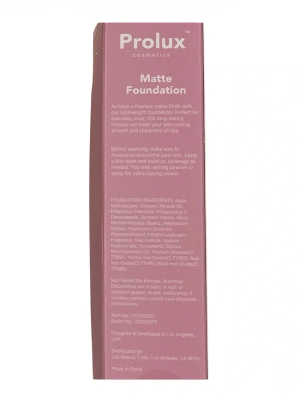 Prolux matte foundation