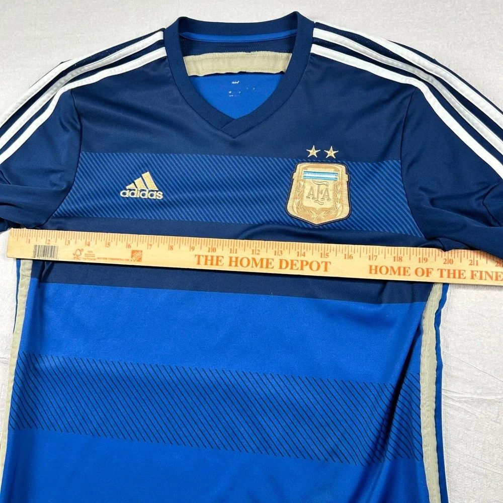 Adidas Argentina Soccer Jersey Mens M 2014 World Cup Away Football Kit AFA