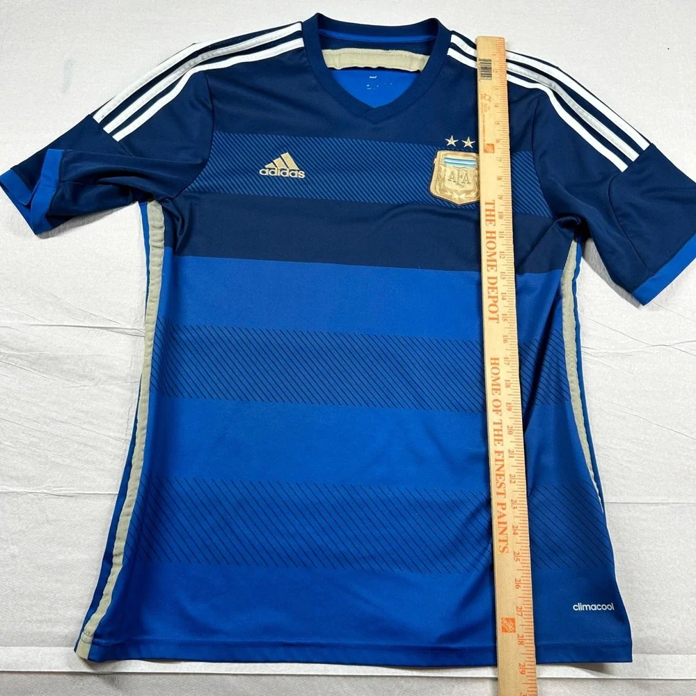 Adidas Argentina Soccer Jersey Mens M 2014 World Cup Away Football Kit AFA