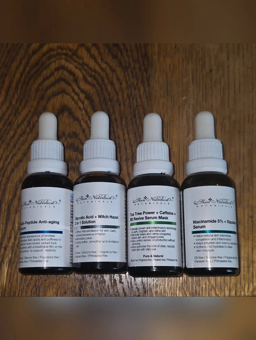 4 x Skin Nutrition Botanicals Assorted Serums BNIB