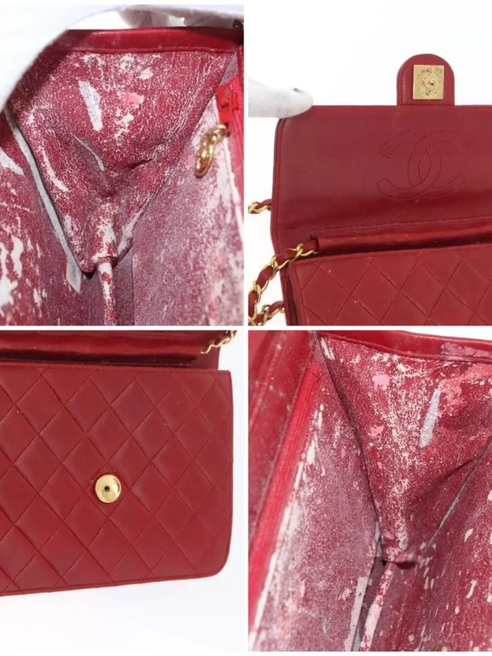 CHANEL color	red inside	rubbing