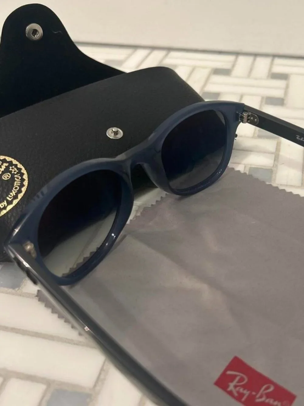 Ray-Ban Women's Blue and Black Sunglasses